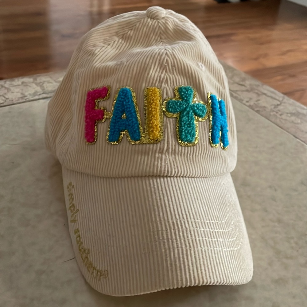 Simply Southern ivory corduroy Faith hat BRAND NEW WITH TAGS!